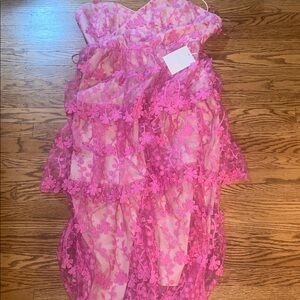 Endless Rose Pink Floral Lace Dress